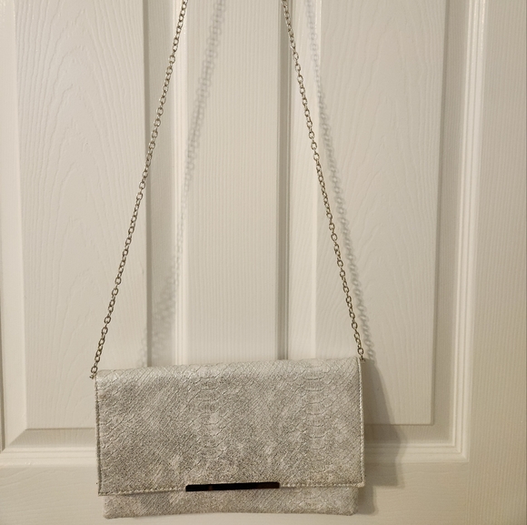 Handbags - Boutique Silver Clutch!